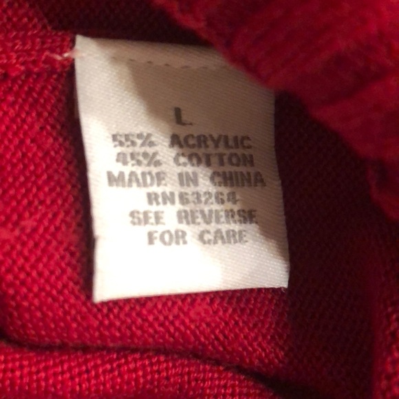 Dress Barn Red Sweater.  Size large. Perfect For that holiday party - Picture 6 of 13
